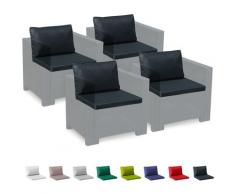 Ersatzkissen für Loungeset Gartenmöbelset Rattan Wasserdicht 4 Plätze Bica Grand Soleil | Schwarz