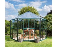 Vitavia Gewächshaus-Pavillon 'Hera 9000' inkl. Stahlfundament smaragd grün 3 mm ESG, 6 mm HKP