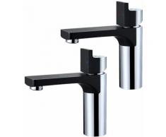 2er Design Wasserhahn Bad Armatur | Osmose Waschtischarmatur Einhebelmischer Mischbatterie |
