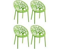 4x Stapelbarer Gartenstuhl Hope-grün