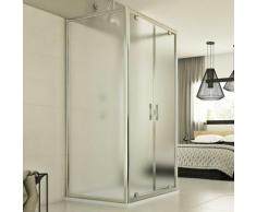 Cristal Trio 2 Türen 3-seitige Duschkabine 70x100x70 CM H198 ESG-Strukturglas C