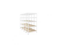 Mega Deal | 4x Kellerregal | HxBxT 180 x 90 x 45 cm | Gesamtlast 875 kg | Weiß | - Weiß