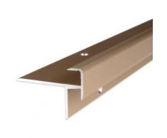 Proviston - Laminat-Treppenkante | Aluminium eloxiert | Bronze Hell | Breite 10 mm | Höhe 8.5 mm |
