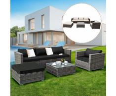 Rattanmoebel, Gartenmoebel Poly Rattan, Lounge Set Gartenlounge Gartengarnitur Gartenset Sitzgruppe