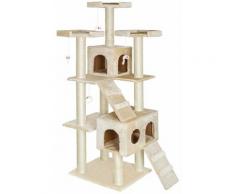 Tectake - Kratzbaum Knuti 186cm - Katzenbaum, Katzenkratzbaum, Katzenhaus - beige - beige