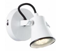 BRILLIANT RANCHER Wandstrahler 14 cm Metall Weiß hochglanz