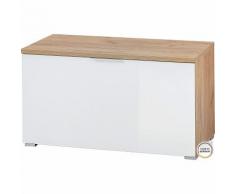 Certeo - Schuhbank 'Florenz' HxBxT 490 x 890 x 400 mm, navarra-eiche/weiß Schuhschrank
