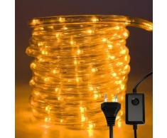 LED Lichtschlauch 10m Gelb für Aussen Innen Lichterschlauch Lichterkette Lichtband Partylicht