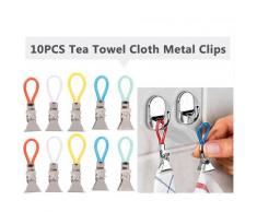 10 STuCKE Geschirrtuch Clips Tuch Hangen Metall Clips Handtuch fur Kuche Bad Nachmittagstee Ofen