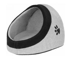 Tierbett Dreamer - Katzenhöhle, Katzenbett, Hundehöhle - M / 32 x 32 x 28 cm - schwarz/grau