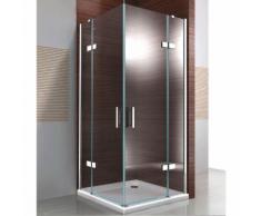 Duschkabine Eckdusche 8 mm Nano Echtglas DX407 - Breite wählbar 100cm, 80cm