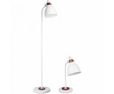 2 tlg. Lampenset GLOCCA, Stehleuchte, Standlampe, Tischlampe, Schreibtischlampe, Nachttischlampe,