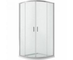 Eckeinstieg Duschkabine Runddusche 80x80 H200 Satiniert 5mm Glas Mod. Alabama