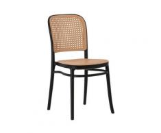 Vintage Moulin Stuhl aus synthetischem Rattan | Schwarz - Schwarz