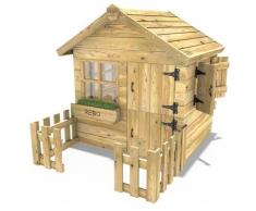 Spielhaus Hamster Kinderspielhaus aus Holz in grün Kinderhaus Inklusive: Fußboden Holzhaus Kinder