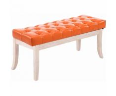 Sitzbank Ramses Kunstleder antik-weiß-orange-100 cm