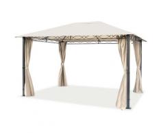 Gartenpavillon ca. 3x4 m wasserdicht PREMIUM Pavillon mit 4 Seitenteilen Gartenzelt ca. 220g/m²