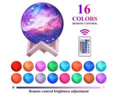 Mondlampe Galaxy Lampe 3,15 Zoll 16 Farben LED 3D Mondlicht Lavalampe, Fernbedienung & Touch