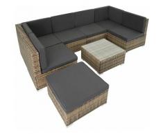 Rattan Lounge Venedig - Gartenlounge, Terrassenmöbel, Rattan Lounge - natur - natural