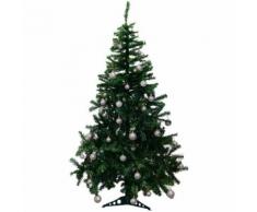 Künstlicher Weihnachtsbaum inklusive 100er Baumkugel-Set in Silber Tannenbaum mit Christbaumständer