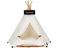 Gdrhvfd - Haustier-Tipi-Zelt für Hunde mit abnehmbarem, waschbarem Kissen, Haustier-Hundezelte,