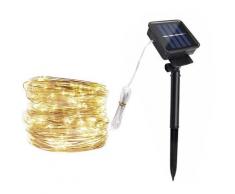Weihnachtsbeleuchtung Aus Kupferdraht Lichterketten Solar-Hauptstern Dekorativer Lichterkette Der