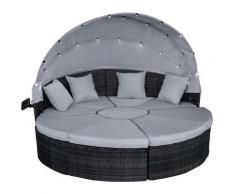 Brast - Sonneninsel Poly Rattan Garten Liege Insel Gartenmöbel Lounge Sitzgruppe