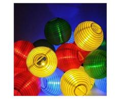 6.5m LED Lampion Lichterkette Außen,30er LED Lichterketten Gartenlaterne Deko - Farbe