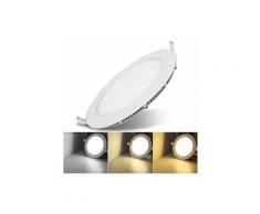 10X 9W led Einbaustrahler Rund Ultra Flach Panel Leuchte Einbauleuchten mit Trafo Panellampe 3 in 1