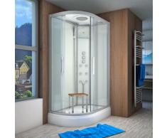 AcquaVapore QUICK18-7001L WS Komplettdusche 120x80cm -11114- mit Easyclean Scheibenversiegelung