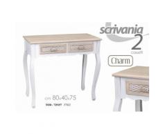 Antiker schäbiger Schreibtisch mit 2 Schubladen cm 80 x 40 x 75 h