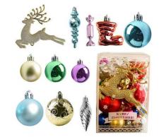 30 Weihnachtskugeln aus Kunststoff, Weihnachtskugeln, Christbaumkugeln, Christbaumkugeln,