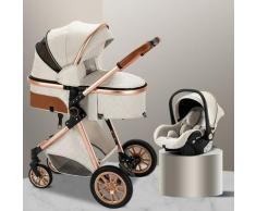 3 in 1 Kinderwagen Sets, Kombi-Kinderwagen incl. Babywanne Buggy