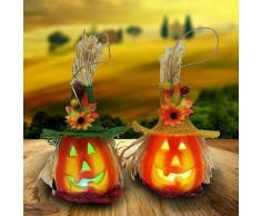 Halloween Kürbis Lichter Laterne, Hohl Glühen Schaum Kürbis Lterne, Nettes Kürbis Vogelscheuche