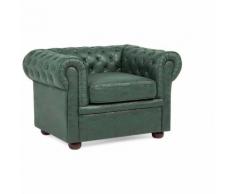Sessel Lederoptik grün CHESTERFIELD
