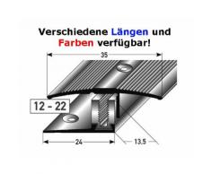 Übergangsprofil / Übergangsschiene Laminat "Yorkton", 12 - 22 mm, 35 mm breit, 3-teilig, Aluminium