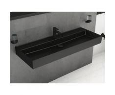 Loft Air Keramik Waschbecken 100cm Möbel-Waschtisch schwarz matt - Aqua Bagno