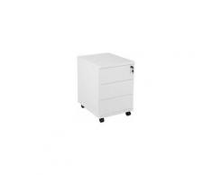 Rollcontainer Zo | 3 Schubladen | HxBxT 585 x 405 x 500 mm | Weiß - Novigami