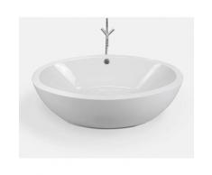 Simba - Freistehende Badewanne Modernes Innovatives Design 190x120cm Tiffany+wasserhahn