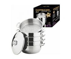 Olymp - Mantowarka Induktion Dampfgarer Dampfkocher 6 Tlg. Edelstahl 26 cm