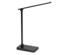 LED Schreibtischleuchte 5 Helligkeitsstufen 5 Farb ,Touchfel 10W,type-c-Ladeanschluss(Schwarz)