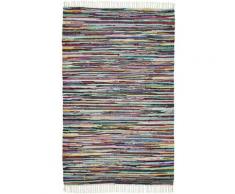 Flickenteppich Baumwolle Waschbar Fleckerl Webteppich 200 x 200 cm - Bunt