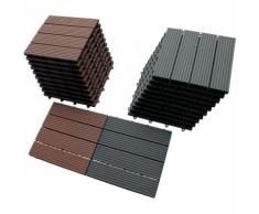 WPC Holz Fliese 30x30cm LIGHT BROWN 1m² (1m²=11 Fliesen)
