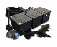 SunSun Filter Set 90000l Teich mit 36W Teichklärer 100W ECO Pumpe 25m Schlauch Skimmer Springbrunnen