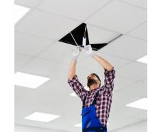 2x led Panel Einbauleuchte powerhell | 620x620mm | 45W (4500lm | 6000 k - Kaltweiss) led Bürolampe