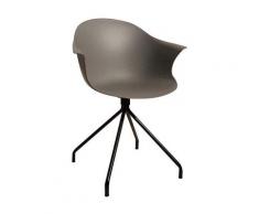 Drehstühl aus grauem Polypropylen - Fashion Commerce
