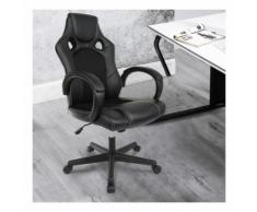 Chefsessel Sportsitz Bürostuhl Drehstuhl Schreibtischstuhl,Schwarz