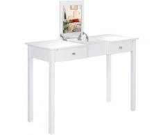 Goplus - Schminktisch mit Klappspiegel, Kosmetiktisch mit 2 Schubladen, Frisiertisch mit Stauraum