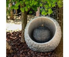 Gartenbrunnen Springbrunnen + led Licht Kaskaden Deko Zimmerbrunnen 230V 101451