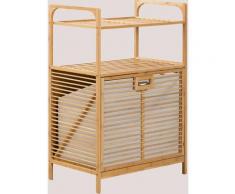 Wäschekorb mit Regal aus Bambus Lauren Bambus - ↔ 65 cm ↔ 65 cm - Sklum